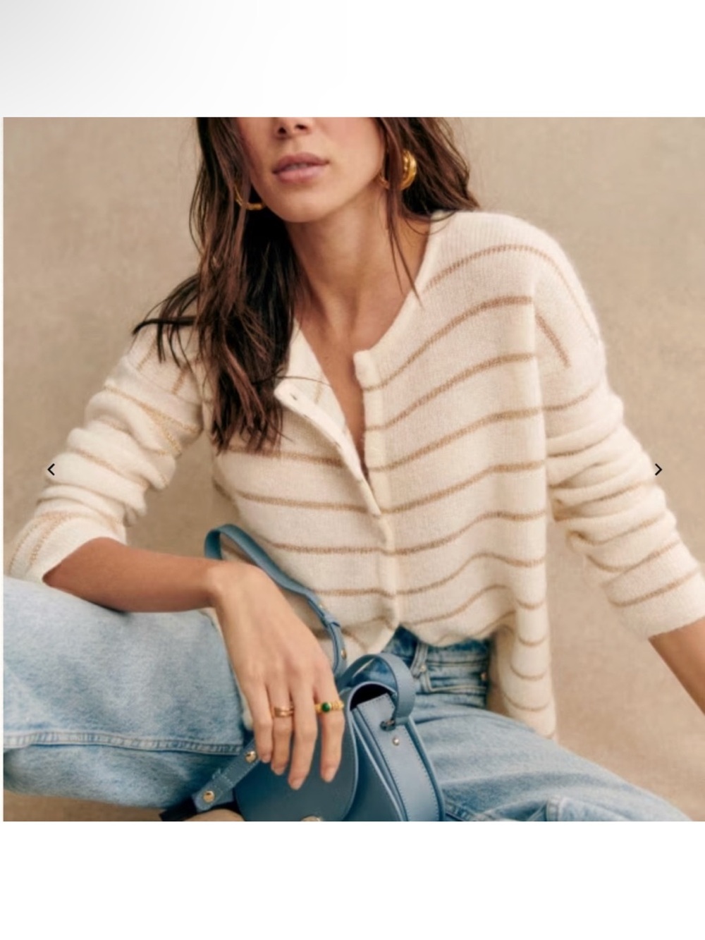 Sezane Gaspard Cardigan Stripe